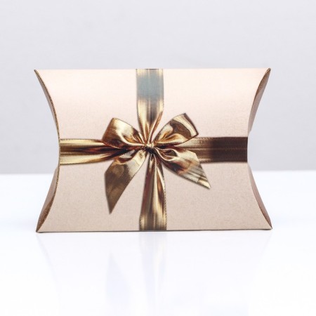 Folding box, pillow, "gold bow" 15 x 11 x 3 cm,-1