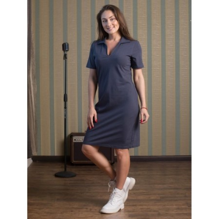 Women's dress, size 44, gray color-1