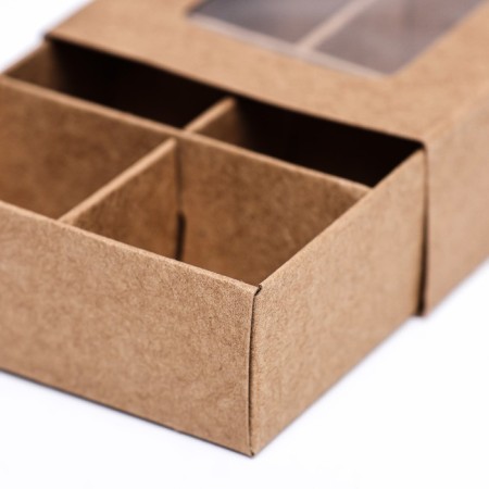 Box for sweets 6 pieces, 8.7 x 5.8 x 2.5 thin separators, craft-3