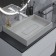 Sink uperwood tanos quartz 50 cm, block quartz, with a decorative lining