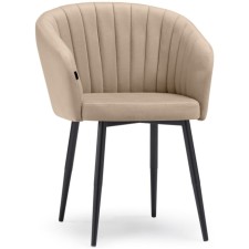 STULL OF MALSARA MONSHAU Metal/velor, black/beige 60x53x83 cm