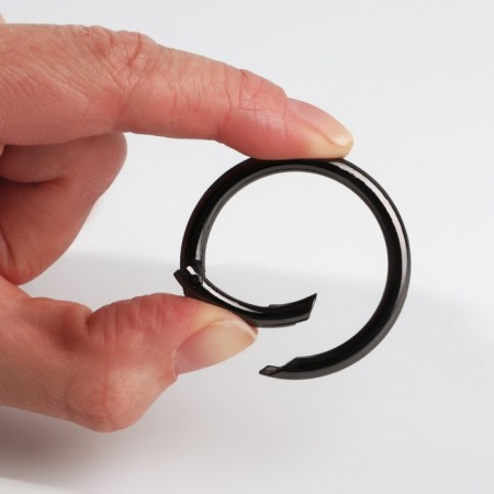 Karabin ring, d = 32/40 mm, thickness - 4 mm, 5 pcs, black nickel color-2