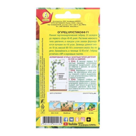 Seeds cucumber crunch f1 desks ts/n 10pcs-1