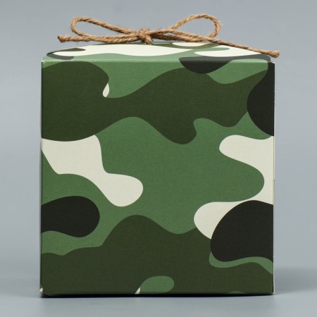 Gift folding box, packaging, Militari, 12 x 12 x 12 cm-2