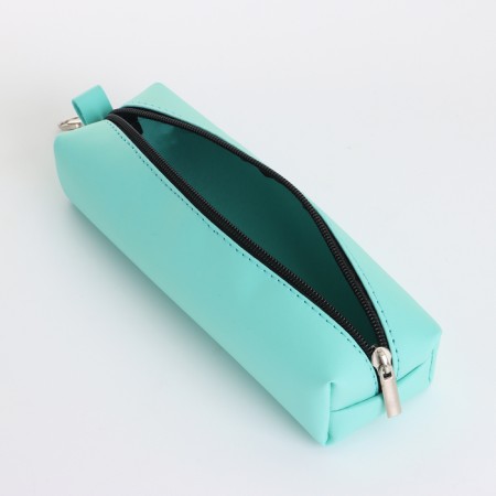 Key of zipper, length 16 cm, ring, carbine, turquoise color-2