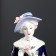 Souvenir Ceramics "Madmoiselle in a hat with a rose in the hands" Cobalt 28x7.5x8.5 cm