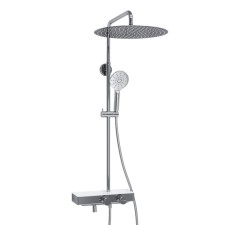 The shower system wasserkraft a113.117.127.ch Thermo, tropical shower, thermostat, chrome