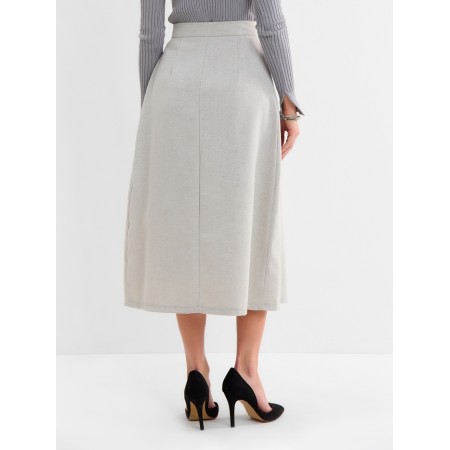 Women's Maxi skirt Minaku: Modern Classic Color Gray, Rr. 42-2