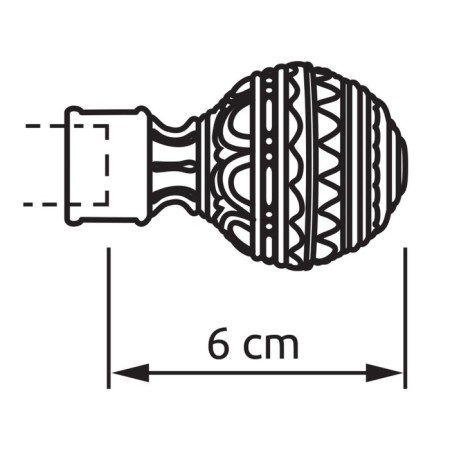 Ethno tip, d = 20 cm, color gold-1