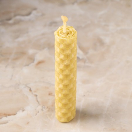 Set of candles from wax "Strengthening willpower", 3 pcs, 8x1.7 cm, 45 minutes, yellow-1