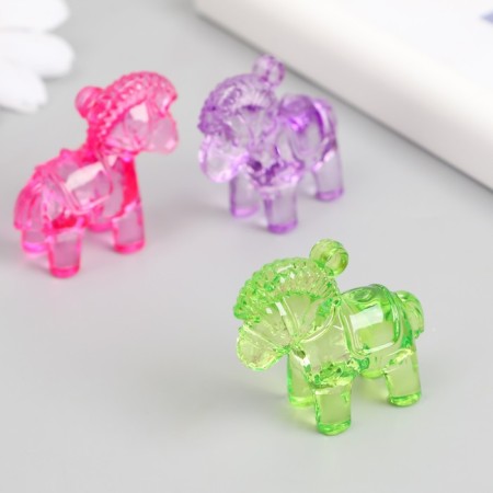 Decor for creativity plastic "Horses" transparent color set of 20 g 1.4x3.5x3.2 cm-2