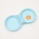 Double plastic bowl 2 x 160 ml, 24 cm x 11.5 cm x 3 cm, blue
