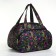 Road bag with zipper, external pocket, black color/multi -colored