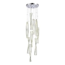 Suspension lamp ST LUCE. SL6205.103.09. Elica. 1x99 W, LED, 3000K, 8415 LM, 40x40x150 cm, chromium color