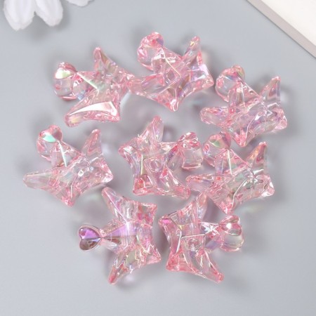Busina Plastic for creativity "Crown" transparent pink 1.5x2.9x2.5 cm-2