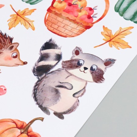 Interior color sticker "Beast in the autumn forest" 50x70 cm-4