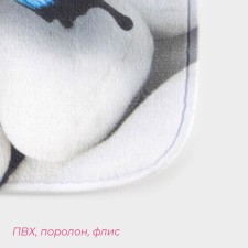 A set of mats for the bathroom and toilet “Stones”, 2 pcs, 40 × 50 cm, 50 × 80 cm, white color