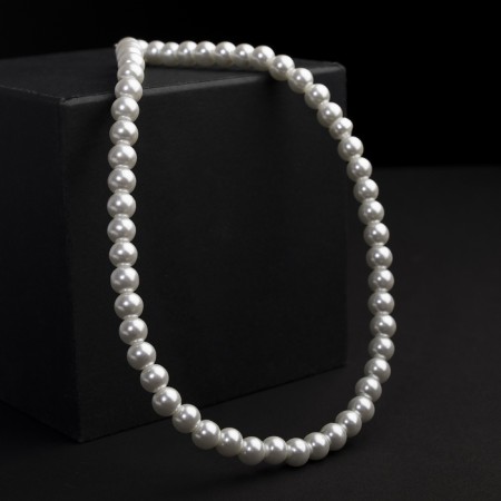Pearl beads "Bride" ball No. 10, white color, l = 40 cm
