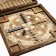 Wooden backgammon + Partschch (Ludo), board game, 37 x 37 cm