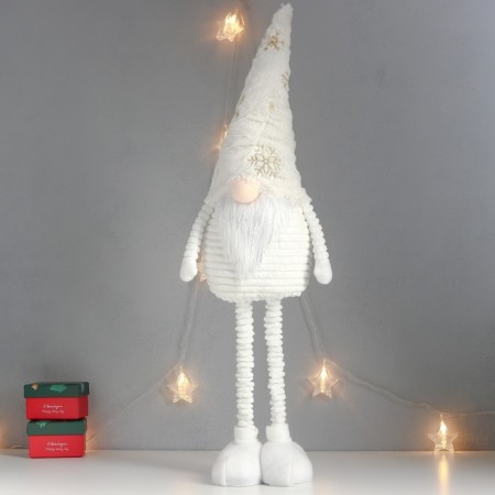 Interior doll "Santa Claus in a white cap with gold" sliding 80x22x14 cm-4