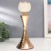 Summary Metal for 1 candle "Embossed geometric pattern" gold 28x11x11 cm