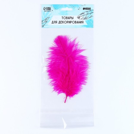 Feather for decor, size: 24 cm, fuchsia color-1
