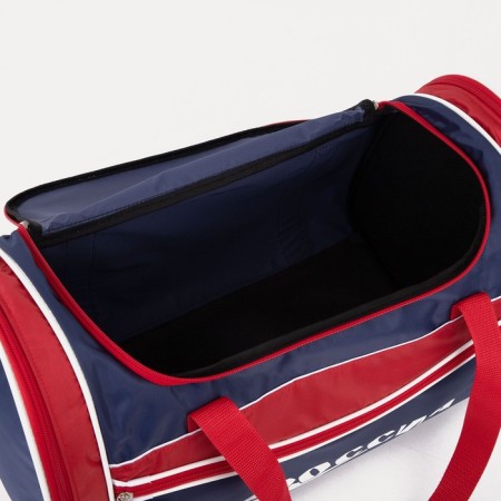 Sports bag with lightning, 3 outer pockets, long belt, red/blue color-2