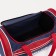 Sports bag with lightning, 3 outer pockets, long belt, red/blue color
