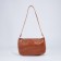 Baget bag with zipper, brown color