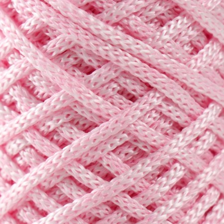 Knitting cord 35% cotton, 65% polypropylene 3 mm 85m/160 ± 10 g (pink/white)-2