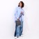 Bag Cross-Bodi with a zipper, gray color