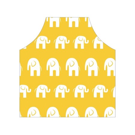 Apron kitchen with a photo print "Caravan Elephants", adjustable, size OS-2