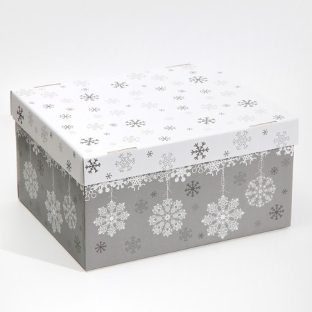 The folding box "Let it Snow", 31.2 x 25.6 x 16.1 cm, New Year-1