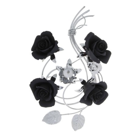 Black Flowers candlelight for one candle, 29 × 29 × 19 cm