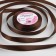 Satin tape, 12 mm × 23 ± 1 m, color Gorky chocolate No. M496
