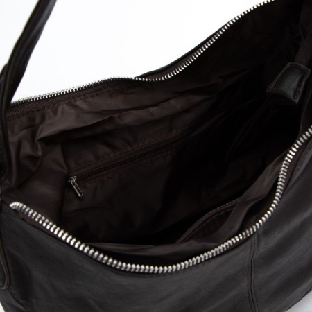 Bag-hoba, lightning department, 3 outer pockets, brown color-2