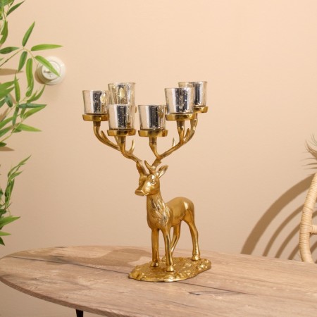 Summary for 6 candles "Deer" aluminum 23x28x41 cm-2