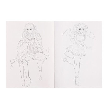 Coloring "Fashion anime. Magic Style "-3