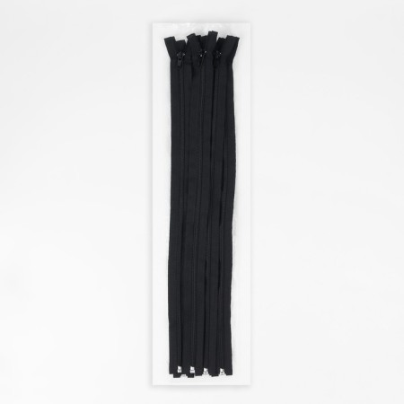 Lightning "Spiral", No. 7, connective, castle machine, 50 cm, black color No. 322-2