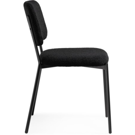Stol on a metal frame Metal/Buyer fabric, black/black 48x555x77 cm-3