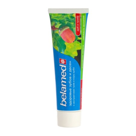 Paste toothpaste Belamed Health of teeth and gums with extracts of herbs and oak bark, 135 g-1