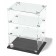 Table window, 2 shelves, 400 × 300 × 700, chipboard, glass color gray