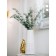 Decorative vase "Art Deco", 10 × 10 × 25 cm, white color with gold