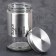 A set of glass cans for bulk products "Style", 3 subjects: 450/700/1000 ml, silver color