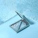 Mirror folding "shine", 6.3 × 8.7 × 1.8 cm, blue color