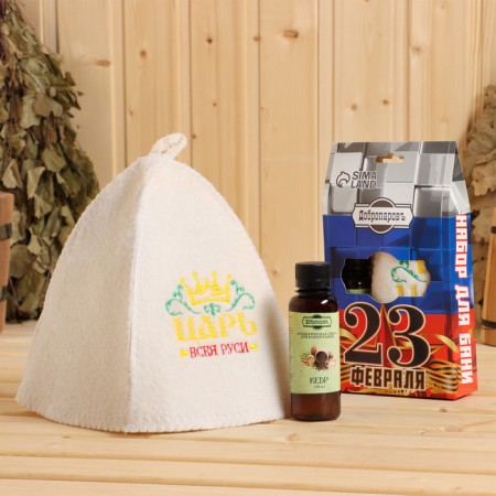 Gift set on February 23 The Cap "Tsar of All Rus'" + flavoring "Cedar"