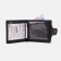 Male purse on a magnet, department for bills, for coins, for maps, dark brown color