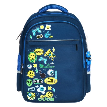 School backpack 38 x 29 x 14.5 cm, Hatber Ergonomic Light "Stickers" NRK_15146-2