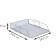 Horizontal tray for papers, mesh, metal, gray
