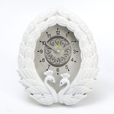 Clock - desktop an alarm clock, discrete move, dial 7 x 11 cm, 14.5 x 15.5 cm